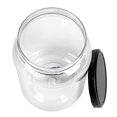 POT AVEC COUVERCLE 1000 ML Ø10,8x17 CM TRANSPARENT PET (51 UNITÉ) – Image 3
