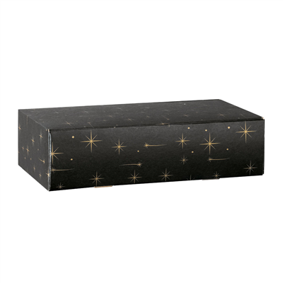 COFFRETS 2 BOUTEILLES 'CONSTELLATION'  34x18,5x9 CM NOIR CARTON (30 UNITÉ)
