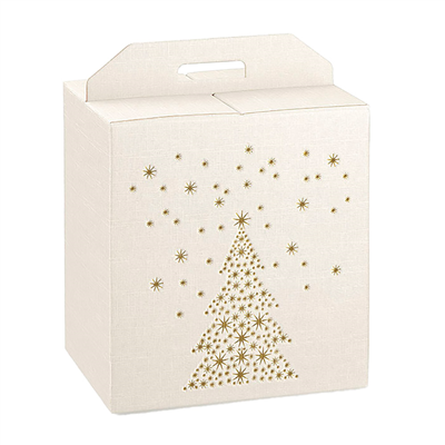 BOÎTES BOUTEILLES/AUTRES 'GOLDEN TREE'  33x25x35 CM BLANC CARTON (30 UNITÉ)
