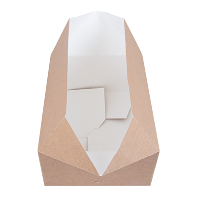 BOÎTES REPAS À EMPORTER 'THEPACK' 5 L 310 G/M2 26x20,5x11,3 CM NATUREL CARTON ONDULÉ NANO-MICRO (150 UNITÉ) – Image 4