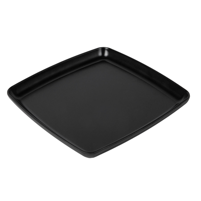 ASSIETTES PLATES CARRÉS 'ASAMI WARE'  26,7x26,7x2,5 CM NOIR MÉLAMINE (6 UNITÉ)