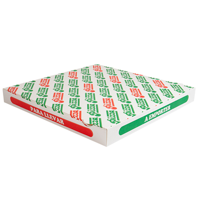 BOÎTES PIZZA 'THEPACK' 330 G/M2 46x46x5 CM BLANC CARTON ONDULÉ MICROCANAL (50 UNITÉ)
