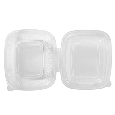 RÉCIPIENT AVEC COUVERCLE CHARNIÈRE 375 ML 14,3x12,6x4,1 CM TRANSPARENT PP (300 UNITÉ) – Image 5