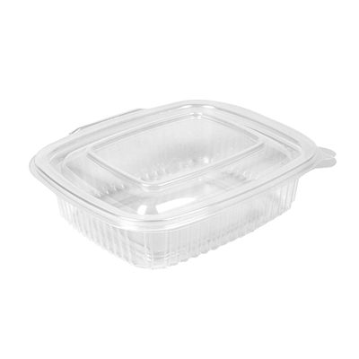 RÉCIPIENT AVEC COUVERCLE CHARNIÈRE 375 ML 14,3x12,6x4,1 CM TRANSPARENT PP (300 UNITÉ)