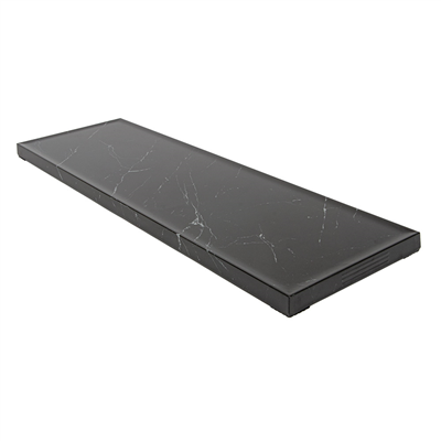 PLATEAU POUR BUFFET 'ASAMI WARE'  53x16,2x1,7 CM IMITATION MARBRE NOIR MÉLAMINE (1 UNITÉ)