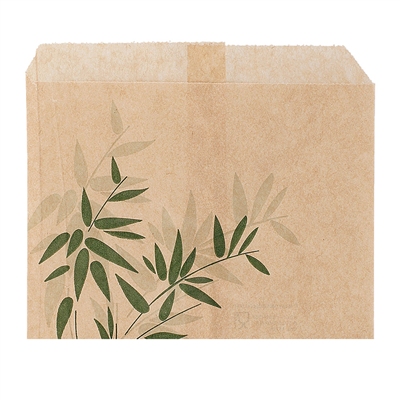 SACHET POUR FRITURES 'FEEL GREEN' 32 G/M2 12x9 CM NATUREL PARCH.INGRAISSABLE (1000 UNITÉ)