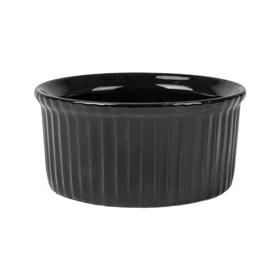 RAMEQUINS 120 ML Ø 7,8x3,7 CM NOIR PORCELAINE (12 UNITÉ) – Image 2