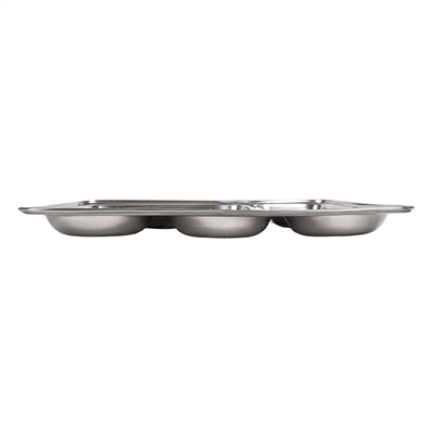 PLATEAU AVEC 5 COMPARTIMENTS 'ARTINOX'  33,5x26,5x3 CM ARGENTE INOX (24 UNITÉ) – Image 3