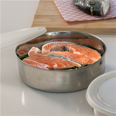 BOL AVEC COUVERCLE 'ARTINOX' 1550 ML Ø20x5,5 CM ARGENTE INOX + LDPE (12 UNITÉ) – Image 2