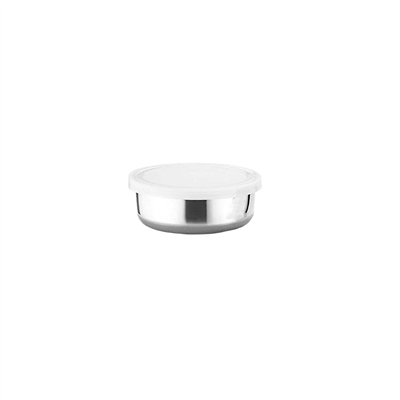 BOL AVEC COUVERCLE 'ARTINOX' 1550 ML Ø20x5,5 CM ARGENTE INOX + LDPE (12 UNITÉ)