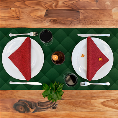 "TÊTE-À-TÊTE" PRÉ. 120CM (20 FEU.) 'RHOMBUS' 55 G/M2 0,40x24 M VERT JAGUAR AIRLAID (6 UNITÉ) – Image 4
