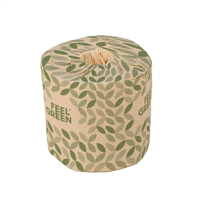 HYGIÉNIQUE 2 PLIS ENVOLOPPÉ INDIV. FEEL GREEN 2x17 G/M2 9 CM (h) x 35 M NATUREL PAPIER RECYCLÉ (48 UNITÉ)