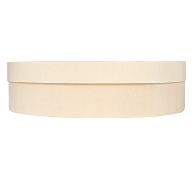 MINI BOÎTE OVALE AVEC COUVERCLE  19,5x14,5x5 CM NATUREL BOIS (20 UNITÉ) – Image 2