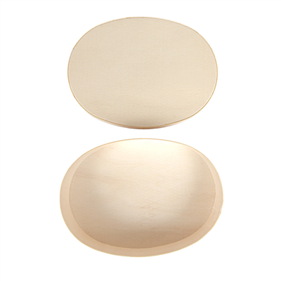 MINI BOÎTE OVALE AVEC COUVERCLE  19,5x14,5x5 CM NATUREL BOIS (20 UNITÉ) – Image 4