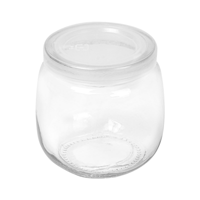 POT AVEC COUVERCLE 'WAKI GLASS' 200 ML Ø 7,3x7,3 CM TRANSPARENT VERRE (72 UNITÉ)