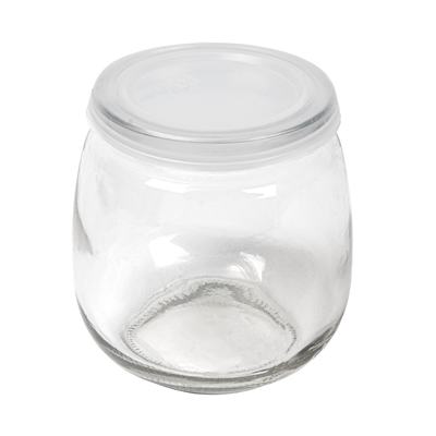 POT AVEC COUVERCLE 'WAKI GLASS' 300 ML Ø 8,4x8,7 CM TRANSPARENT VERRE (48 UNITÉ)