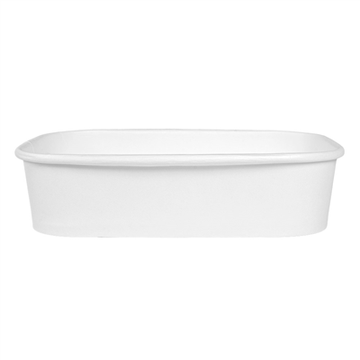 RÉCIPIENTS RECTANGULAIRES 500 ML 320 + 30 PE G/M2 17,3x12,3x4,1 CM BLANC KRAFT (300 UNITÉ) – Image 2