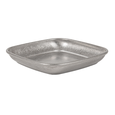PLATES CARRÉS 'ARTINOX' 65 ML 9x9x1,4 CM ARGENTE INOX (20 UNITÉ) – Image 2