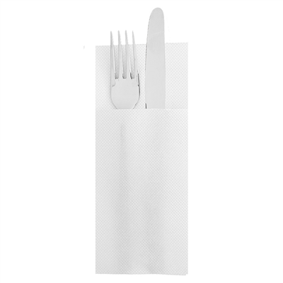 SERVIETTES KANGOUROU 'ECOLABEL - DOUBLE POINT' 18 G/M2 33x40 CM BLANC OUATE (1400 UNITÉ)