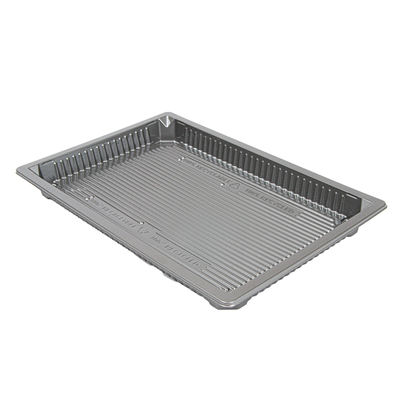 RÉCIPIENTS POUR "SUSHI" 442 ML 22,9x15,5x2,1 CM ARGENTE RPET (140 UNITÉ)