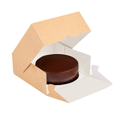 BOÎTES PATISSERIES SANS FENÊTRE 'THEPACK' 240 G/M2 17x14x11,5 CM NATUREL CARTON ONDULÉ NANO-MICRO (200 UNITÉ) – Image 2