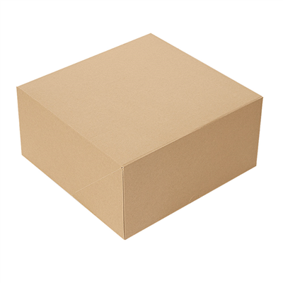 BOÎTES PATISSERIES SANS FENÊTRE 'THEPACK' 240 G/M2 17x14x11,5 CM NATUREL CARTON ONDULÉ NANO-MICRO (200 UNITÉ)