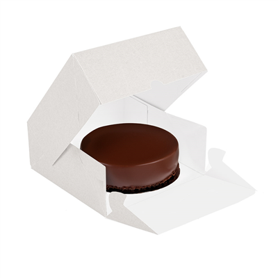 BOÎTES PATISSERIES SANS FENÊTRE 'THEPACK' 250 G/M2 17x14x11,5 CM BLANC CARTON ONDULÉ NANO-MICRO (200 UNITÉ) – Image 2
