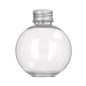 FLACONS SPHÉRIQUES AVEC BOUCHON EN ALUMINIUM 350 ML Ø9x10,1 CM TRANSPARENT PET (150 UNITÉ)