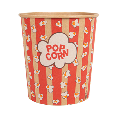 RÉCIPIENTS POUR POP-CORN 3900 ML 260 +20 PE G/M2 Ø 18,5/14,5x19,5 CM KRAFT (150 UNITÉ) – Image 2