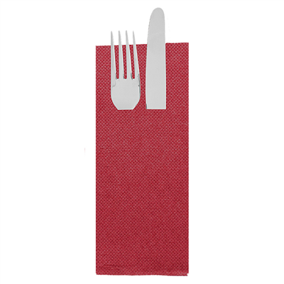 SERVIETTES "CANGURITO" 'ECOLABEL - DOUBLE POINT' 18 G/M2 33x40 CM BORDEAUX OUATE (1400 UNITÉ)