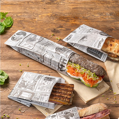 SACS BAGUETTES 'TIMES' 35 G/M2 9+4x30 CM BLANC PARCH.INGRAISSABLE (500 UNITÉ) – Image 2