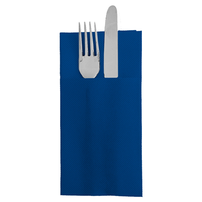SERVIETTES KANGOUROU 'ECOLABEL - DOUBLE POINT' 18 G/M2 39x40 CM BLEU MARINE OUATE (1400 UNITÉ)