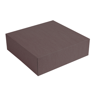 BOÎTES PATISSERIES SANS FENÊTRE 'THEPACK' 250 G/M2 30x30x8 CM CHOCOLAT CARTON ONDULÉ NANO-MICRO (100 UNITÉ)