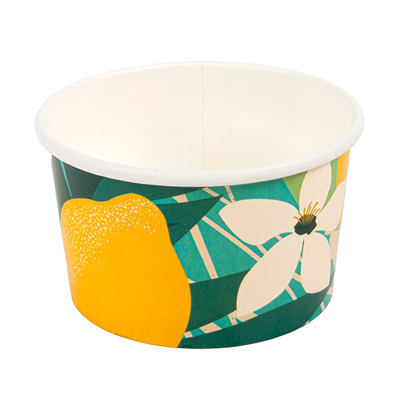 POTS À GLACES 'AMALFI' 180 ML 250 + 18 PE G/M2 Ø 8,7x5,2 CM BLANC CARTON (2000 UNITÉ)