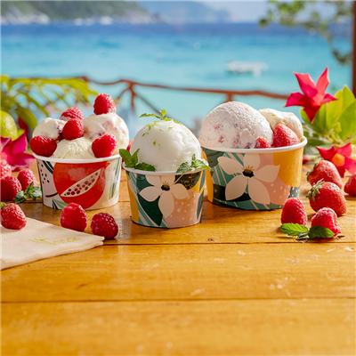 POTS À GLACES 'AMALFI' 240 ML 250 + 18 PE G/M2 Ø 9,4x5,5 CM BLANC CARTON (2000 UNITÉ) – Image 4