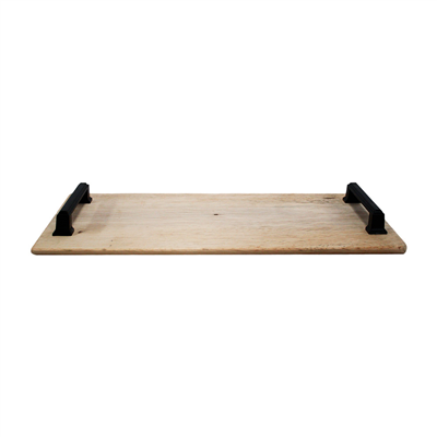 PLANCHE PRÉSENTATION RECTANGULAIRE AVEC ANSES  (35-45)x(20-24)x1,6 CM NATUREL BOIS (12 UNITÉ)