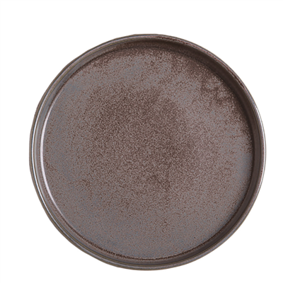 PLATES RUSTY 'AKALA'  Ø 21,2x4,5 CM OXYDE PORCELAINE (3 UNITÉ)