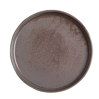 ASSIETTES PLATES RUSTY 'AKALA' Ø 26,5x2,5 CM OXYDE PORCELAINE (3 UNITÉ) – Image 2