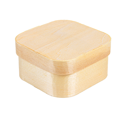 MINI BOÎTES CARRÉESCOUVERCLE + CAPSULE WOOD  8x8x4 CM NATUREL BOIS (200 UNITÉ)