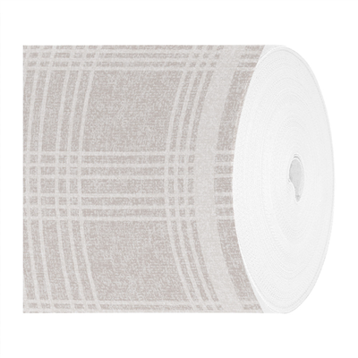 "TÊTE-À-TÊTE "PRÉ.120CM (20 F.) 'X-SOFT' MADRAS 65 G/M2 0,40x24 M GRIS AIRLAID (6 UNITÉ)