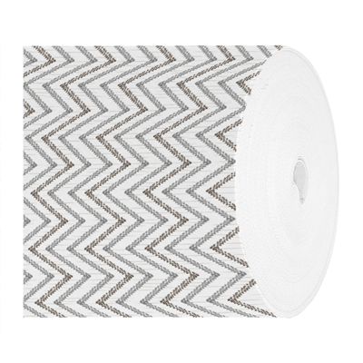 "TÊTE-À-TÊTE" PRÉ. 120CM (20 FEU.) 'CHEVRON' 55 G/M2 0,40x24 M GRIS/MARRON AIRLAID (6 UNITÉ)