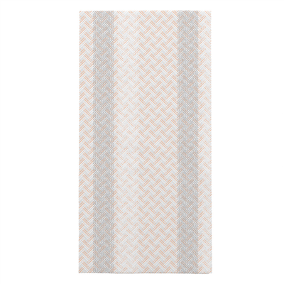 SERVIETTES PLIAGE 1/8 'SLIM PLUS' 'LIKE LINEN - MADRAS III' 70 G/M2 39x50 CM GRIS/ABRICOT SPUNLACE (600 UNITÉ)
