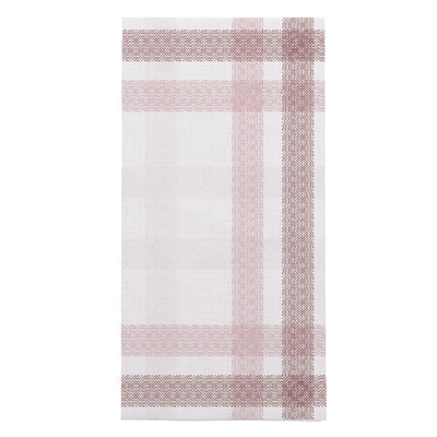 SERVIETTES PLIAGE 1/8 'SLIM PLUS' 'LIKE LINEN - MADRAS II' 70 G/M2 39x50 CM BORDEAUX SPUNLACE (600 UNITÉ)