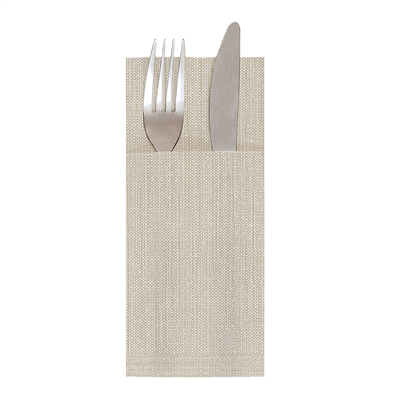 SERVIETTES "CANGURITO" 'X-SOFT' 'DUNE' 65 G/M2 33x40 CM TAUPE AIRLAID (700 UNITÉ)