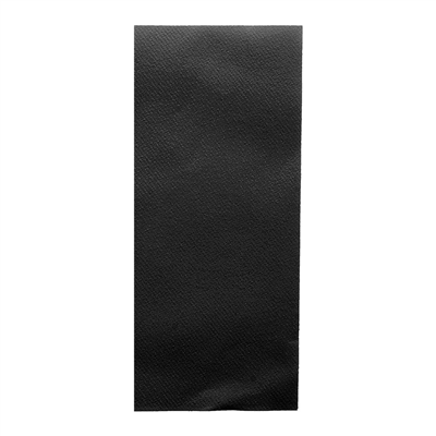 SERVIETTES P. 1/8 SLIM PLUS  55 G/M2 39x50 CM NOIR AIRLAID (600 UNITÉ)