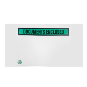 ENVELOPPES AUTOCOLLANTES POUR E-COMMERCE PORTE-DOCUMENTS OUVERTURE PAR LE HAUT  24,4x13 CM int. BLANC CELLULOSE (1000 UNITÉ)