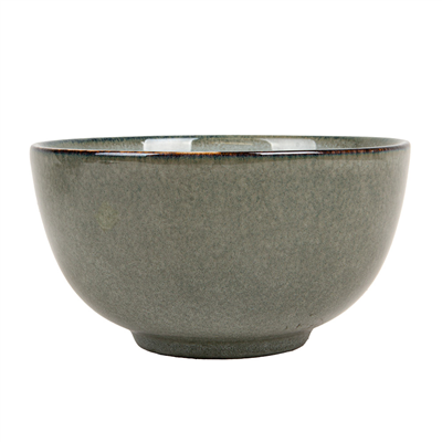 BOL 'AKALA' 580 ML Ø14x7,7 CM GRIS VERDÂTRE STONEWARE (6 UNITÉ) – Image 2