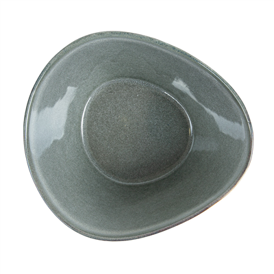 BOL TRIANGULAIRE 'AKALA' 680 ML Ø15x8,3 CM GRIS VERDÂTRE STONEWARE (6 UNITÉ) – Image 3