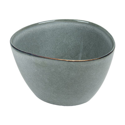BOL TRIANGULAIRE 'AKALA' 680 ML Ø15x8,3 CM GRIS VERDÂTRE STONEWARE (6 UNITÉ)