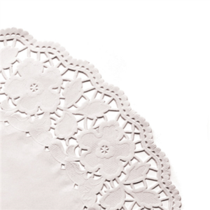 DENTELLES RONDES AJOURÉES  53 G/M2 Ø 21,5 CM BLANC PAPIER (250 UNITÉ)
